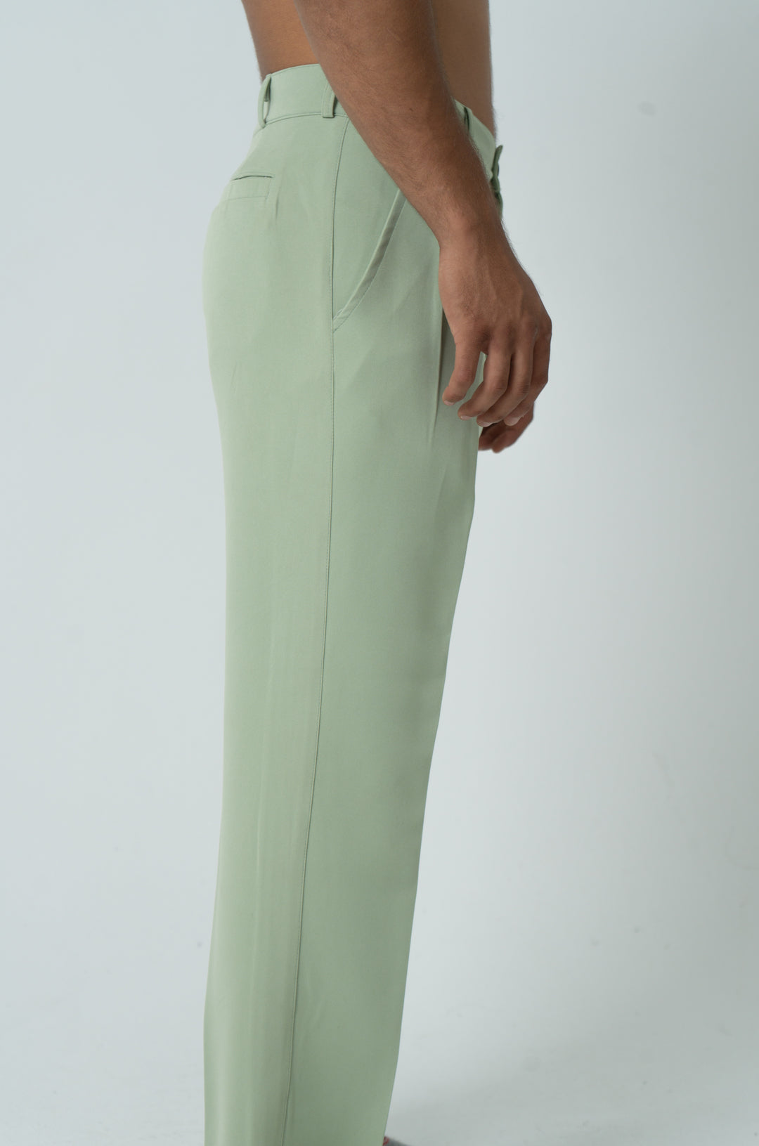 Green Pleated Pants