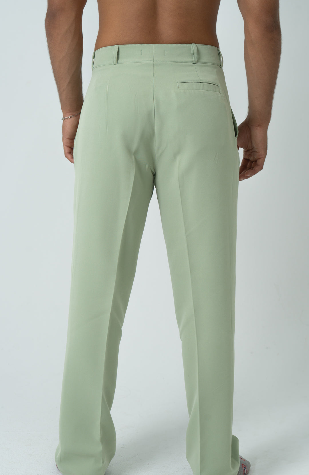 Green Pleated Pants