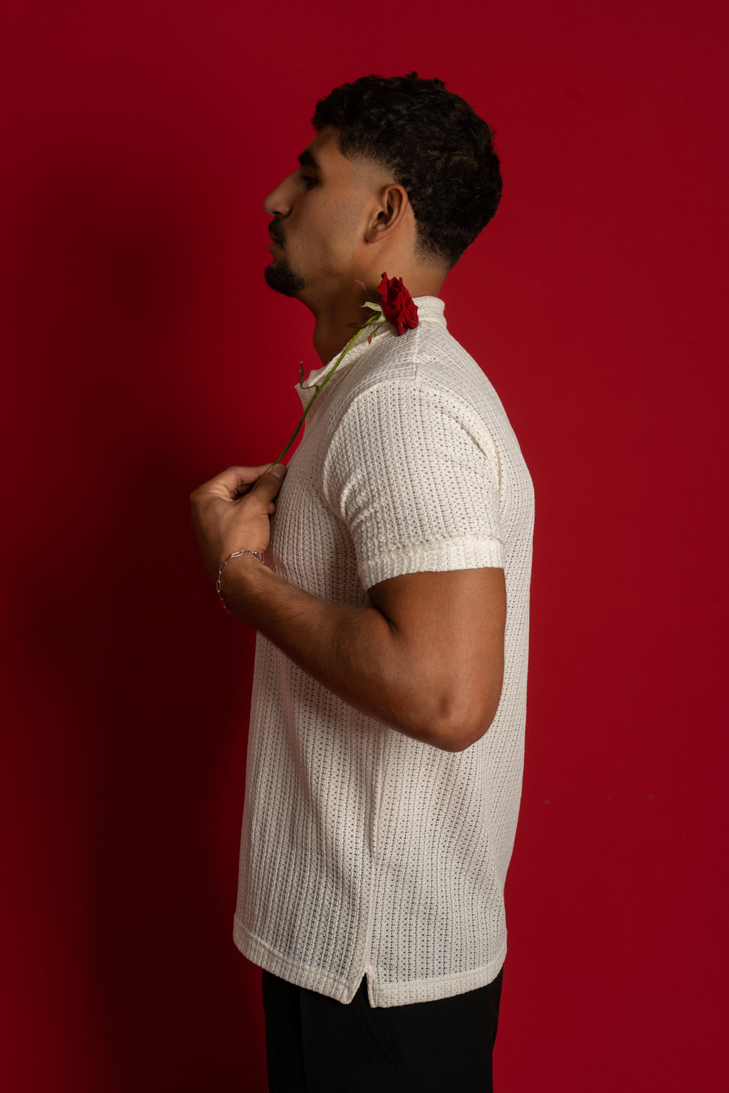 White Knit Polo
