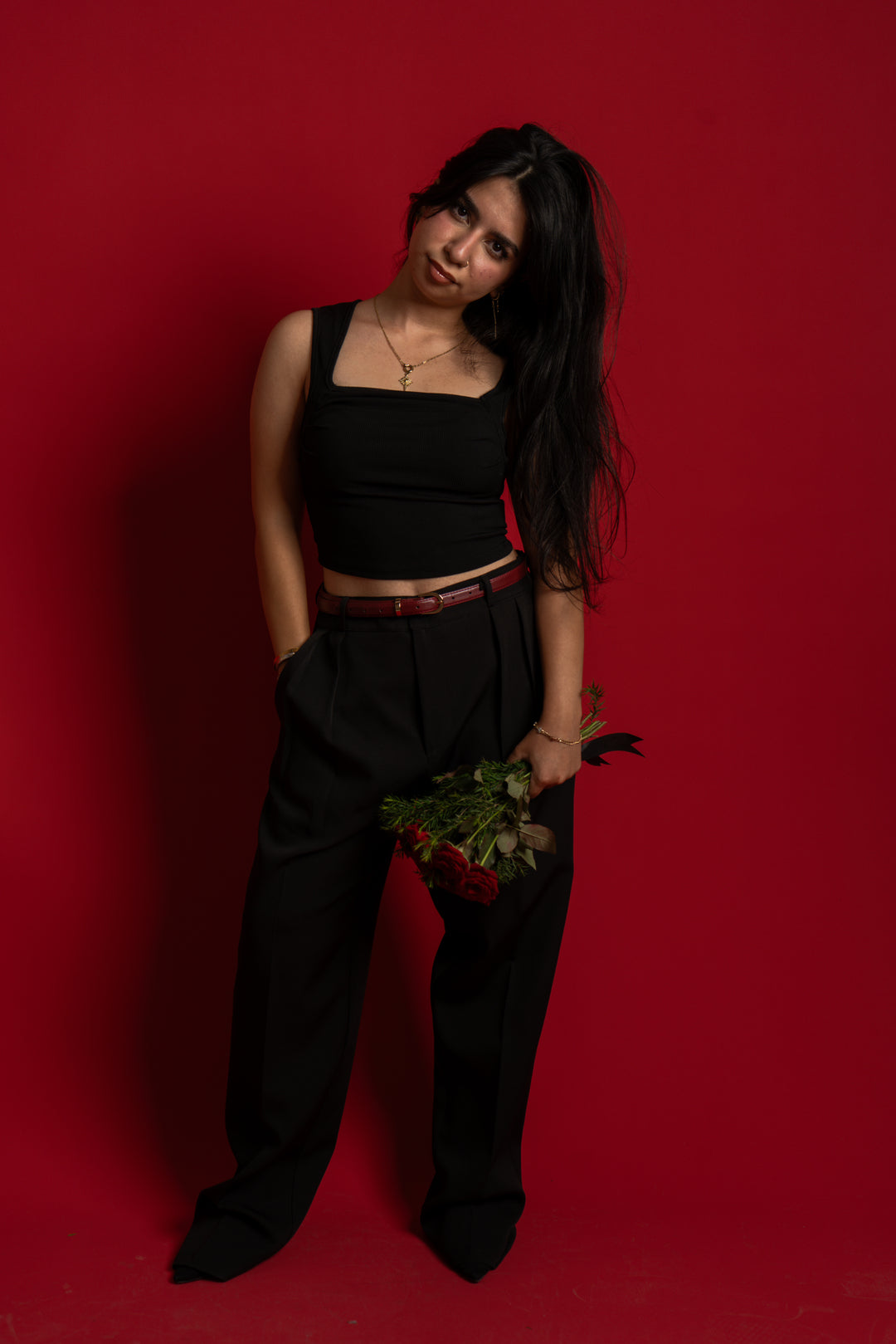 Black Pleated Pants