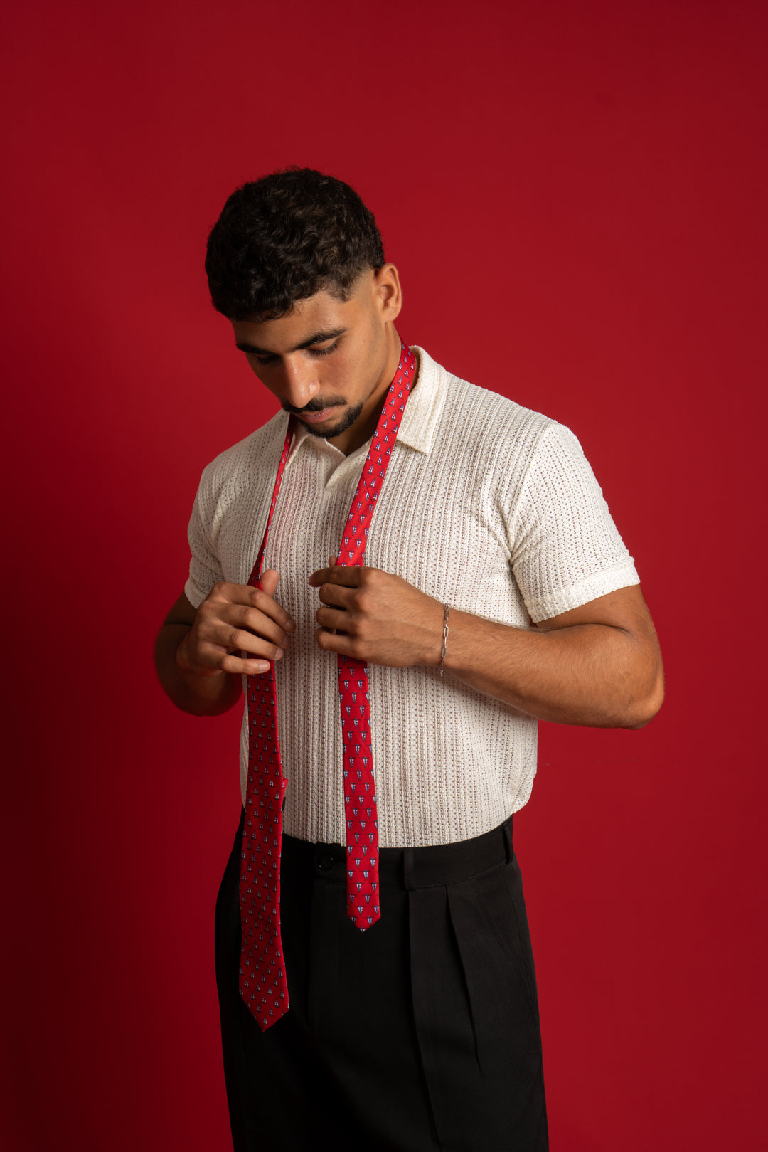 White Knit Polo